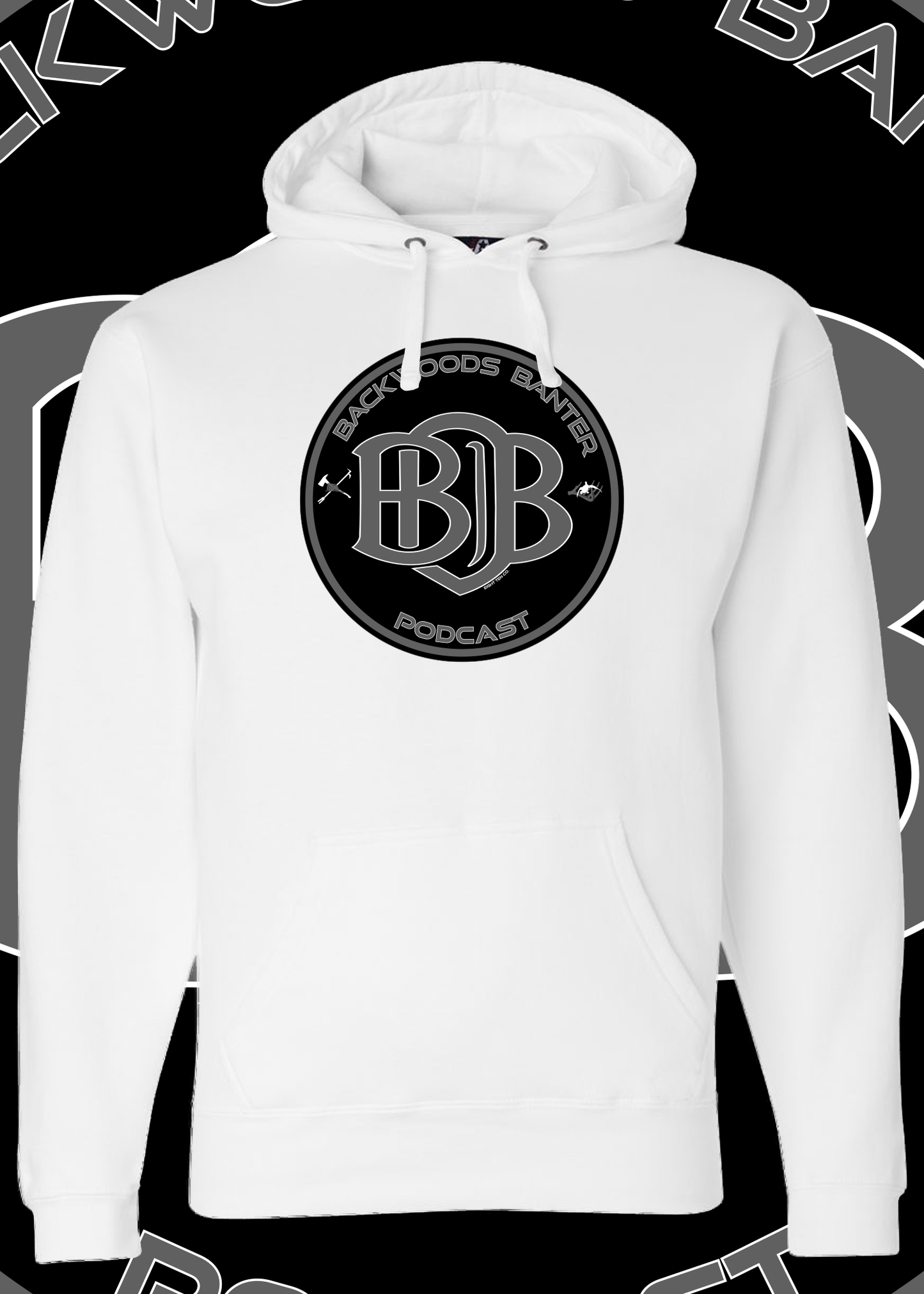 Backwoods Banter V1 White Hoodie